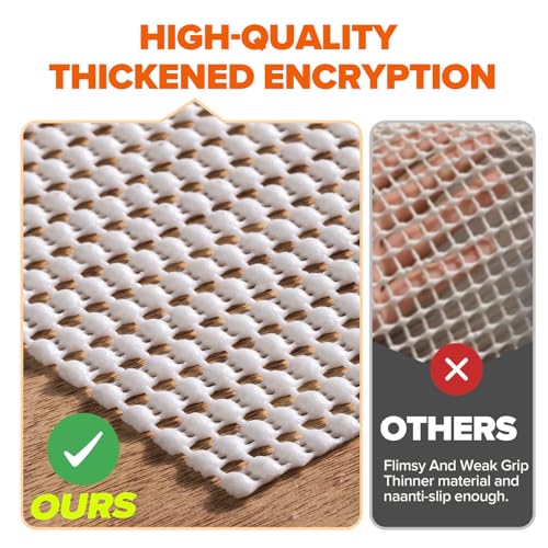 Jorvila Non-Slip Rug Pad Gripper 2x8 Ft - color: White, size: 2' x 8' (Rectangular)