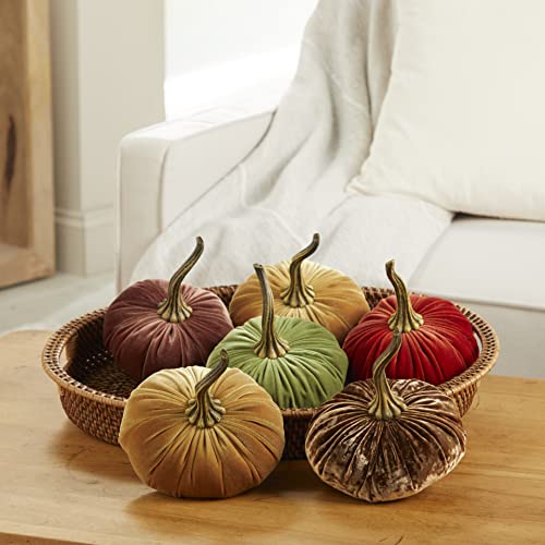 Your Heart's Content Fern 6.25 inch Velvet Pumpkin (Fern) - color: Fern