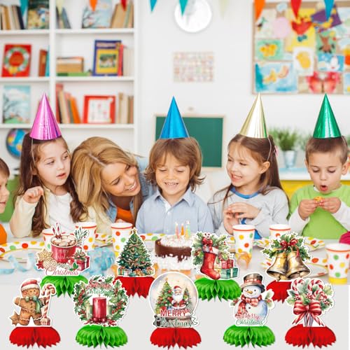 Christmas Party Centerpieces, Christmas Honeycomb Centerpieces for Table - style: Santa Claus