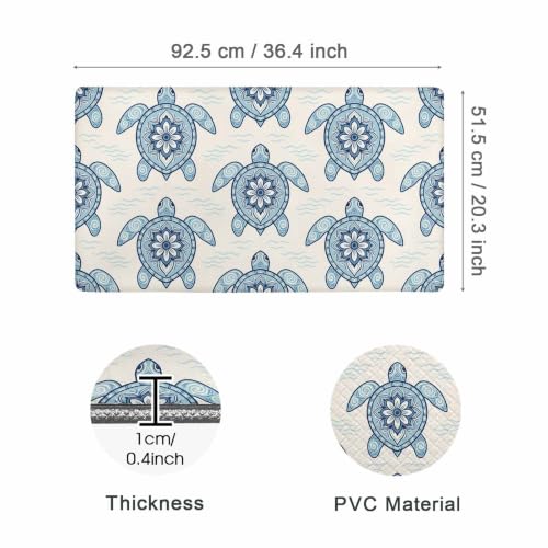Sea Turtle Kitchen Comfort Mat 36x20in Anti-Fatigue Kitchen Mats - color: Sea Turtle