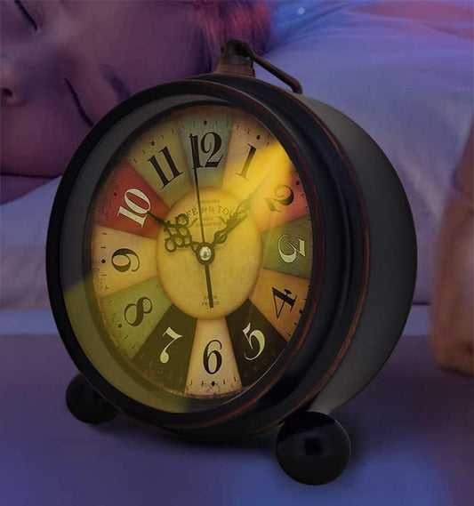 Vintage Analog Alarm Clock, Tuscan Style, 5.25inch - color: Tuscan Style
