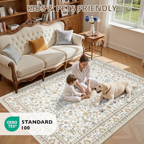 Hallway Runner Rug: 2.6x8 Kitchen Boho Rugs for Living Room Beige - color: Beige, size: 2'6" x 8' (Runner)