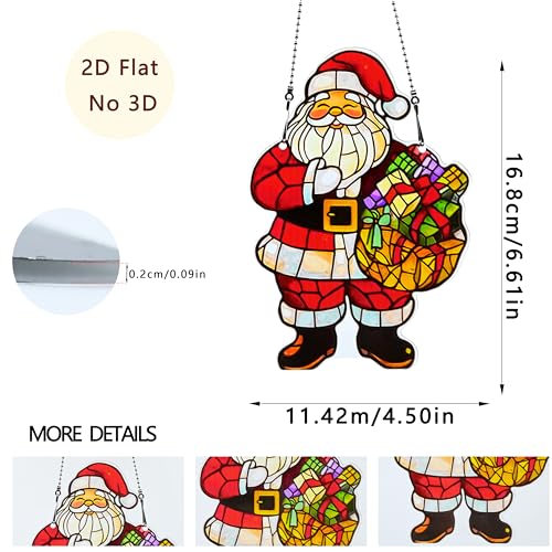 Christmas Ornaments Colorful Window Hanging Decorations Home Wall Decor for Indoor Outdoor - color: Christmas