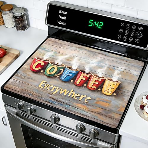 Versatile Stove Guard Mat for Electric Stoves - All-in-One Heat-Resistant Protector Mat, Non-Slip Kitchen Counter Mat 28''x20'' - color: G254301