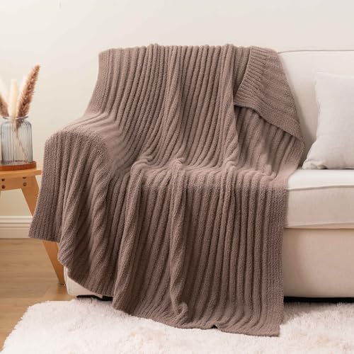 Battilo Soft Chenille Throw Blanket for Couch, Camel Throw Blanket, 50"x60" - color: Camel, size: 50"x60"