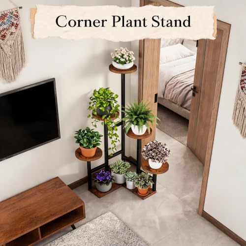 GEEBOBO 6 Tiered Plant Stand Indoor - color: 6 Tier-Brown