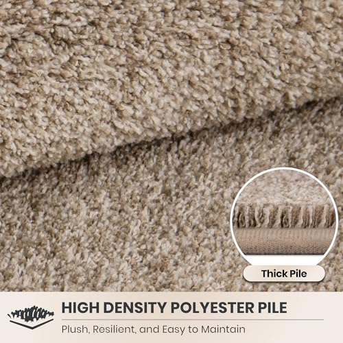 PURRUGS Area Rug, 48" x 72", Taupe - color: Taupe, size: 48" X 72"