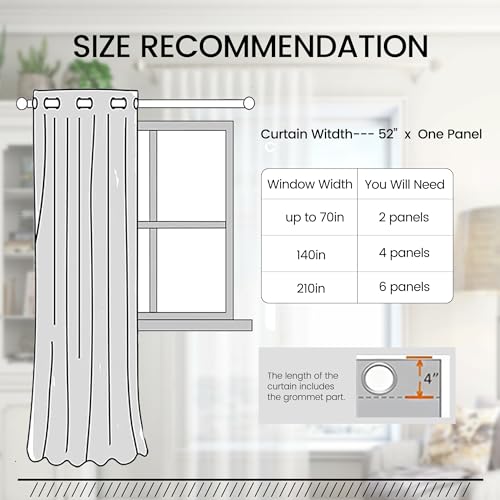 Extra Long Grommet Blackout Curtains, 1 Panel, Light-Blue, W52 x L168 - color: Light-blue, size: 52"W x 168"L (Pack of 1)