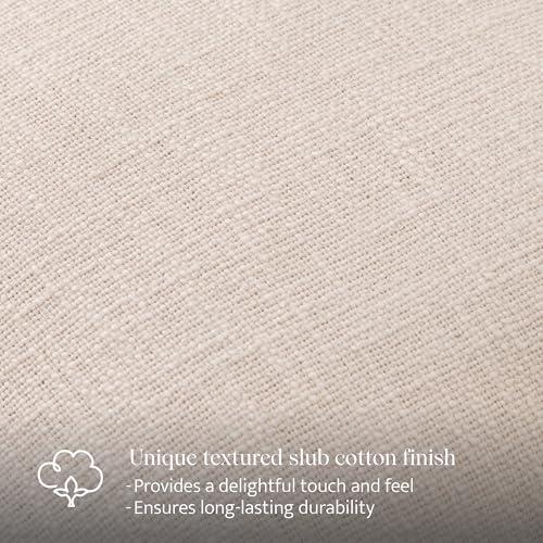 Double Stitch 100% Cotton Scalloped Throw Pillow Covers, Oat Milk - color: Oat Milk, size: 20" x 20" (Pack of 1)