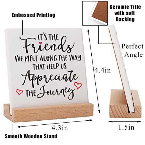 Friend Friendship Birthday Gifts for Best Friends Bestie BFF, Thank You Gifts for Work Sister Bestie True Long Distance New Friend Friendgiving Appreciation Decor Plaques - style: Friends