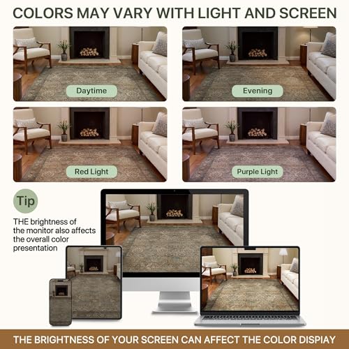 2x8 Runner Rug for Hallway Entryway Kitchen Rug Washable Runner Warm Taupe - color: Area Warm Taupe, size: 2' x 8' (Rectangular)