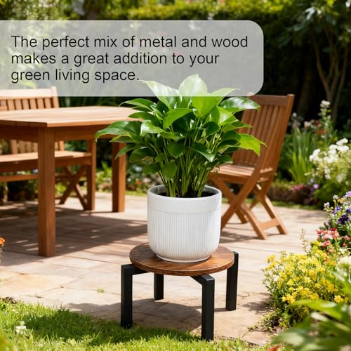 Vigordream Plant Stand Indoor, Heavy Duty Sturdy Metal Plant Pot Holder - size: Medium