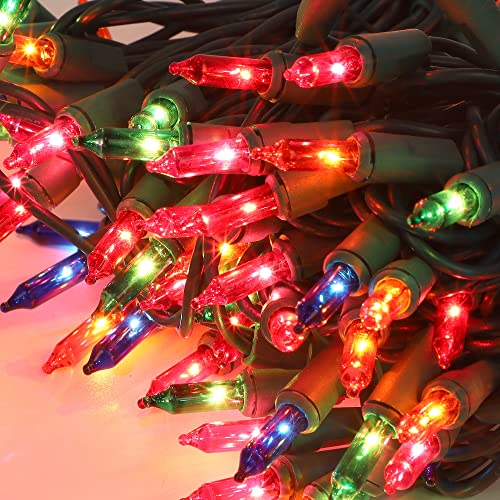 3 Sets Christmas Lights, 150 Count 33 FT Each Mini String Lights, Green Wire Fairy Lights, 120V UL Certified Connectable Xmas Tree Light for Holiday Winter Patio Party Outdoor Decoration, Multicolor - color: Multicolor, size: 3 Pack