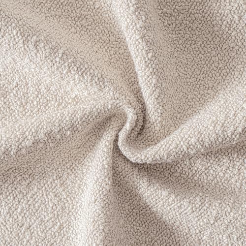 MIULEE Textured Boucle Lumbar Pillow Cover for Bed 14x20 Beige - color: Beige, size: 20" x 14" (Pack of 1)