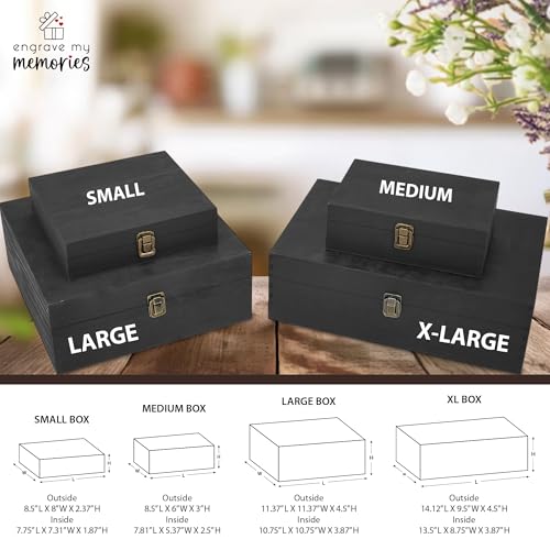 Personalized Memorial Keepsake Box, Sympathy Gift for Loss of Loved One - style: 9. Memorial Designs