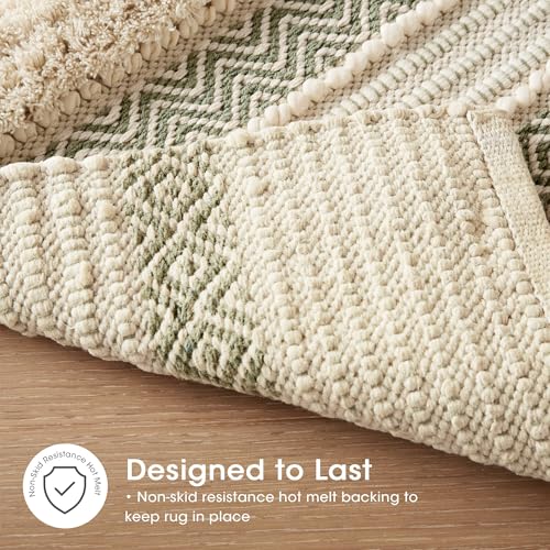 INK+IVY Asher Non-Slip Bath Rug Absorbent Quick Dry, 20 x 32, Sage Green - color: Sage Green, size: 1'8" x 2'8" (Rectangular)