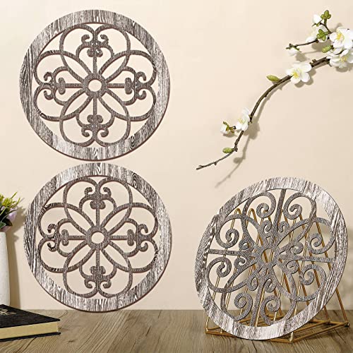 Blulu 3 Pcs Thicken Rustic Wall Decor, Wood Hanging Decor, Popular Style - color: Popular Style
