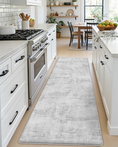 DEXI Kitchen Floor Mats Cushioned Anti Fatigue Runner, 23x59 Light Grey - color: Light Grey, size: 59"L x 23"W x 0.4"Th