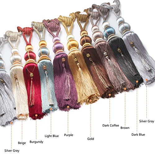 Paired Lantern Single Hanging Ball Tassels Curtains Buckle Sling Binding Lantern Tiebacks Handcrafted Braided Buckle Drapery Curtain Holdbacks Window Treatments for Home 2 Pack - color: Pink, size: 11.81 inches
