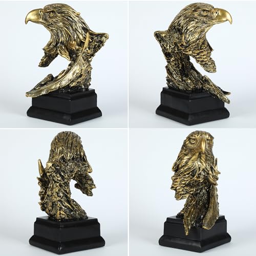 H&W Golden Bald Eagle Figurines - USA's National Emblem - Statue Decoration - color: Eagle-golden