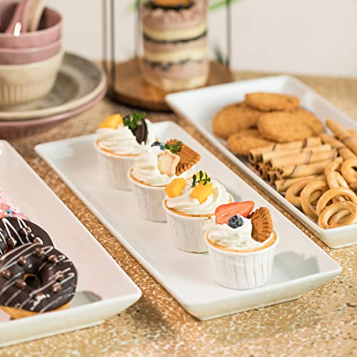 Gomakren 3 Tier Serving Stand, 14 Inch White Serving Platter with Trays - color: Gold, size: 15.7" x 13.5" x 9.2"