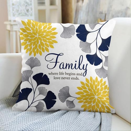 Throw Pillow Covers, Floral Sunflower, Set of 4, 18"x18" - color: Botanical Floral