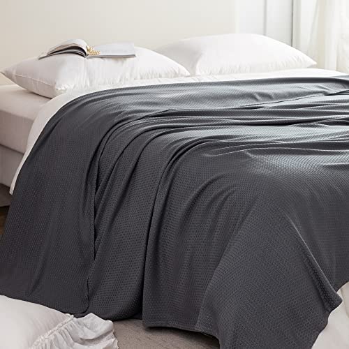 AmyHomie Cooling Blanket 79"x91", 100% Rayon Derived from Bamboo - color: Dark Gray, size: 79" x 91"