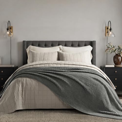 EVERGRACEHOME Chunky Chenille Knit Throw Blanket, 108x92, Charcoal Gray - color: Charcoal Gray, size: 108" X 92"