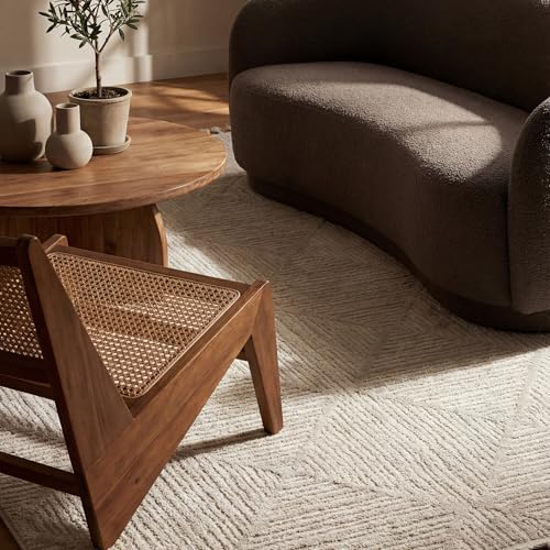 nuLOOM Kerry Cream Geometric Power Loomed Area Rug, 10' x 14' - color: Kerry Cream, size: 10' x 14' (Rectangular)