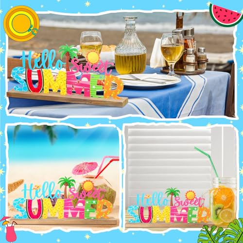 MiniInflat Hello Sweet Summer Metal Table Sign, Summer Decoration for Home - style: Hello Sweet Summer