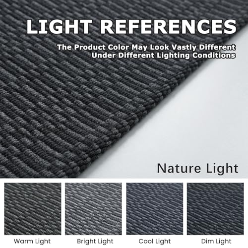 KOZYFLY 2x6 Runner Rug, Washable Non Slip Kitchen Hallway Rug, Black/Grey - color: Black/Charcoal Grey, size: 2' x 6' (Rectangular)