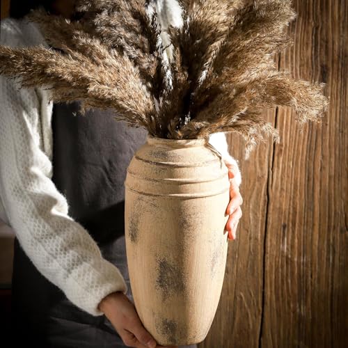 Large Ceramic Rustic Vase,12.87 Inch Tall Vintage Vase for Home Decor - color: 101-12.87in