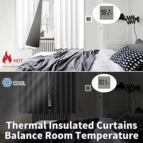 BGment Pure White Blackout Living Room Curtains 84 inches Long, 2 Panels - color: Pure White, size: 38"W x 84"L (Pack of 2)