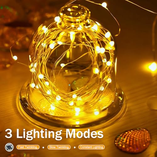 24 Pcs Warm White Fairy Lights Waterproof 7Ft 20LED String Light - color: Warm White, size: 24 PCS