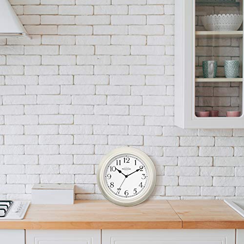 Presentime Chic Home Collection 10" Molly Clock - color: Cream White