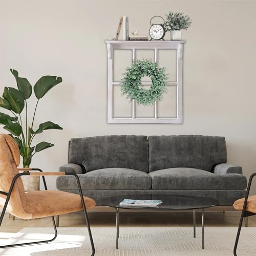 Sintosin Farmhouse Window Frames Wall Decor 29 X 30 Inch, Distressed White - color: White, 29.1" x 30.3"