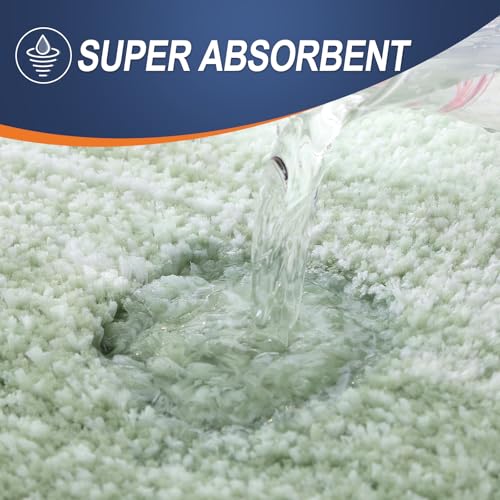 OLANLY Bathroom Rugs Mat 34x21, Extra Soft Absorbent Microfiber Bath Rugs - color: Sage Green, size: 34" X 21"