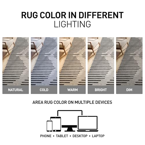 Rugshop Contemporary Abstract Area Rug for Living Room Cream 2' x 3' - size: 2' x 3' (Rectangular)