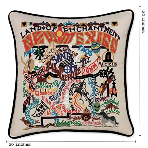 Catstudio New Mexico Hand Embroidered Decorative Throw Pillow - color: New Mexico