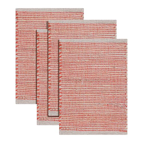 Cotton/Jute Placemats Set of 4-13x19 Inch - Natural - Orange - color: Natural - Orange