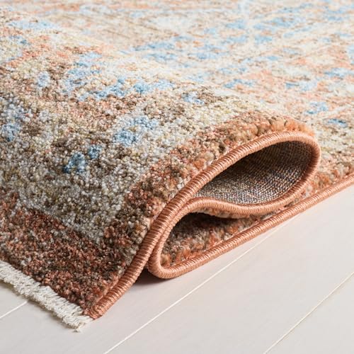 SAFAVIEH Bijar Area Rug 6x8, Traditional Distressed Brown & Rust BIJ652D - color: Brown/Rust, size: 6' x 8' (Rectangular)