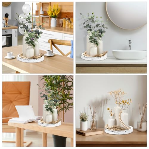5 Pcs Coffee Table Decor Set, White - color: White