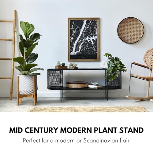 Fox & Fern Mid Century Plant Stands for Indoor Planters, Bamboo, 11.8 Inch - color: Light Brown, size: 11.8 Inch
