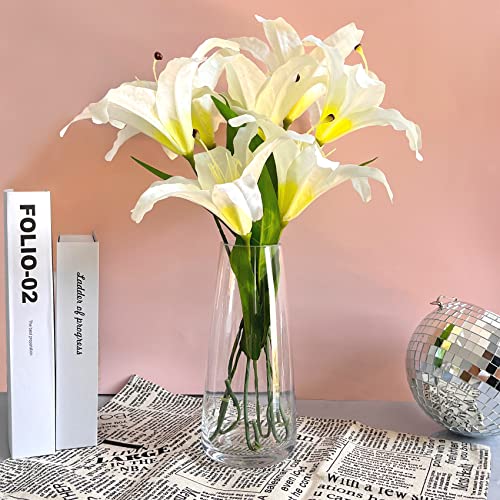 Flower Vase 8.7" Glass Vase for Flowers Home Decor Modern, Clear - color: Clear