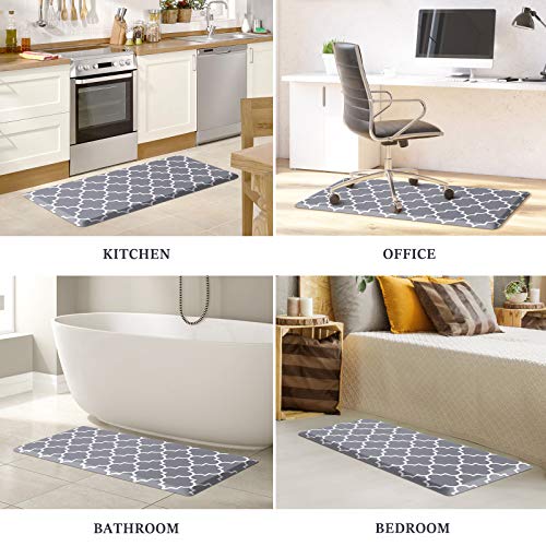 WISELIFE Kitchen Mats and Rugs Cushioned Anti-Fatigue, 17.3"x 39", Grey - color: Stylish Grey, size: 39"L x 17.3"W x 0.5"Th