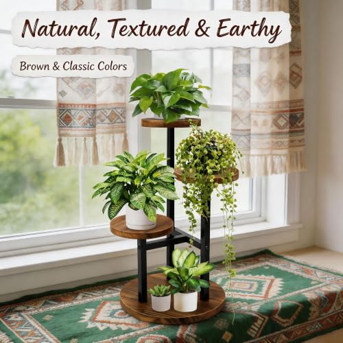 GEEBOBO 3 Tier Plant Stand Indoor - color: 3 Tier-Brown