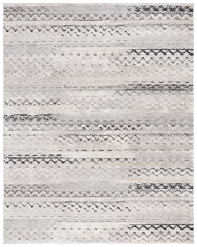 SAFAVIEH Retro Collection X-Large Area Rug - 11' x 15', Cream & Grey, Modern Abstract Design, Non-Shedding & Easy Care, Ideal for High Traffic Areas in Living Room, Bedroom (RET2136-1180) - size: 11' x 15' (Rectangular)