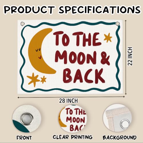 Whimsy Nursery Decor Classroom Banners Wall Decor Whimsical Decor - color: Moon