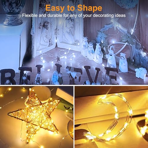 btfarm 30 Pack Fairy Lights Battery Operated Twinkle Lights with 3 Modes - color: 2 Colors, size: 30 Pack