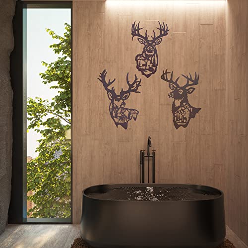 Large Metal Deer Wall Art Decor, Rustic Cabin Decor, Hunting Decor for Home - color: Deer